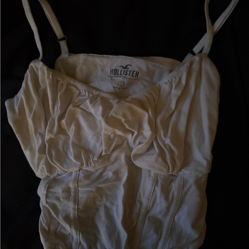 Hollister Women's White Crop Top